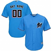 Customized Miami Marlins Replica Blue Baseball Alternate Cool Base Jersey,baseball caps,new era cap wholesale,wholesale hats